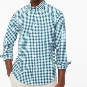 Men’s Slim flex washed gingham shirt
